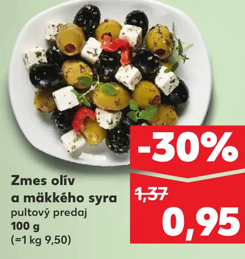Zmes olív a mäkkého syra