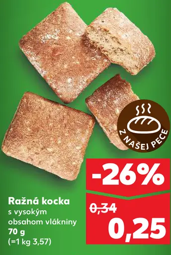 Ražná kocka s vysokým obsahom vlákniny