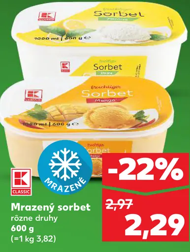 K Classic Mrazený sorbet