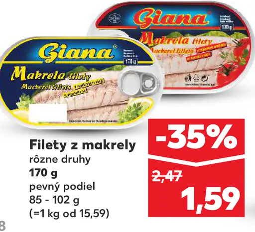 Giana Filety z makrely v paradajke