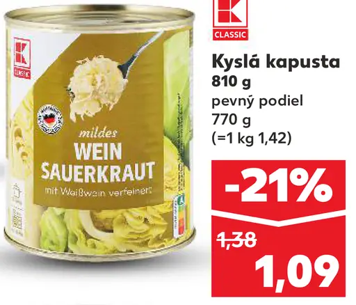 K-Classic Kyslá kapusta