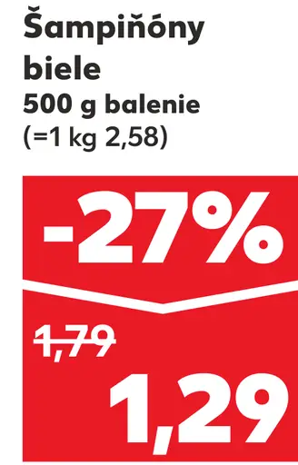 Šampiňóny biele