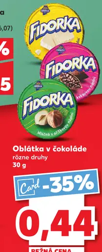 Oblátka v čokoláde Fidorka