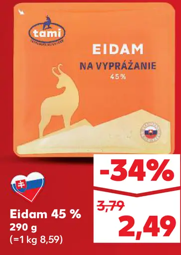 Eidam na vyprážanie 45%