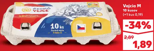 Vajíčka M 10 kusov