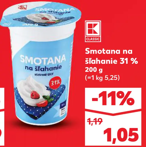 K-Classic Smotana na šľahanie