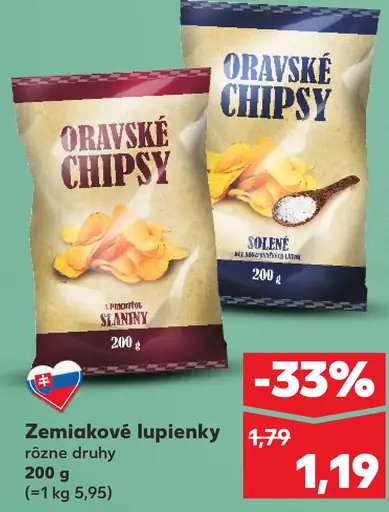 Oravské chipsy Zemiakové lupienky