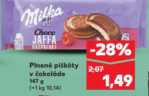 Milka Plnené piškóty v čokoláde