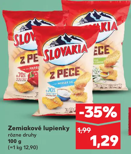 Slovakia zemiakové lupienky solené