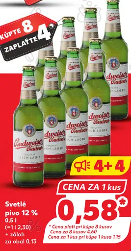 Budweiser Budvar svetlé pivo plechovka