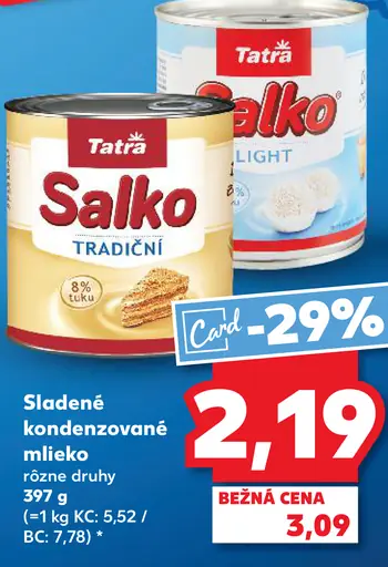 Sladené kondenzované mlieko