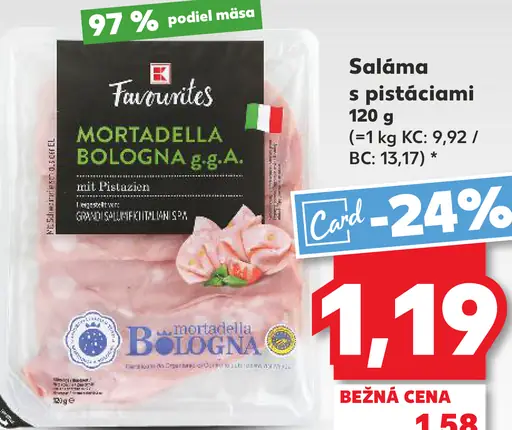 Favourites Mortadella Bologna s pistáciami