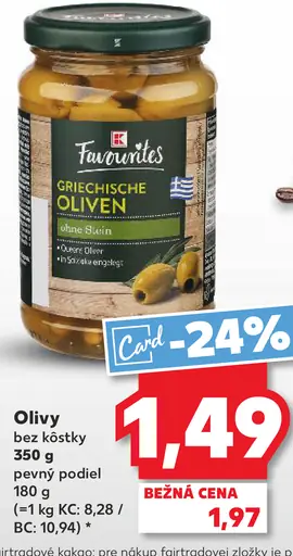 Favourites Griechische Oliven bez kôstky