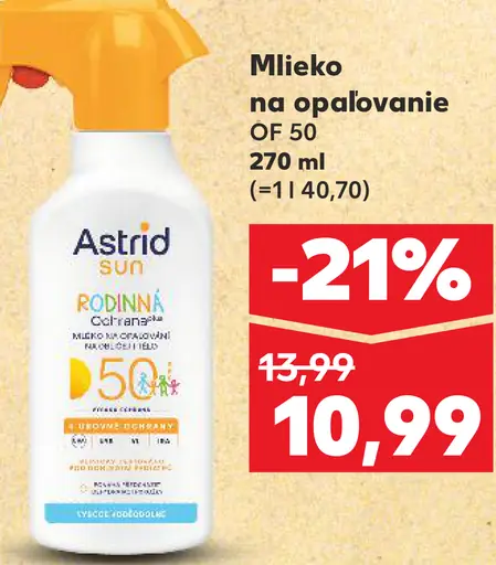 Astrid Sun Mlieko na opaľovanie OF 50+ RODINA