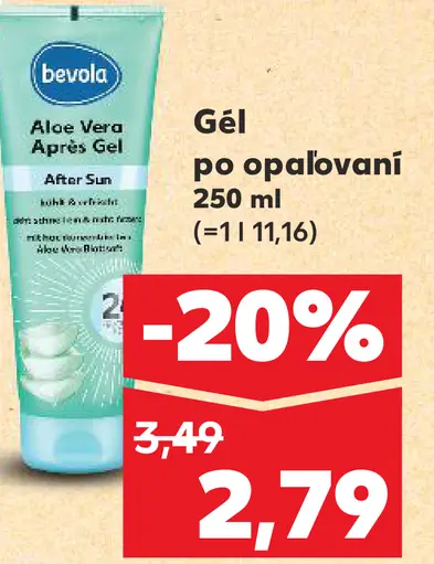 Bevola gél po opaľovaní