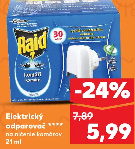 Raid elektrický odparovač komáre