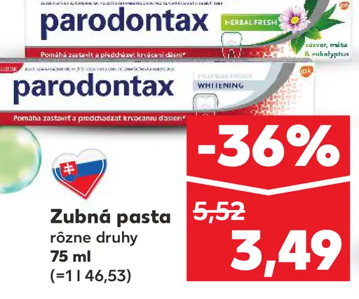 Parodontax zubná pasta