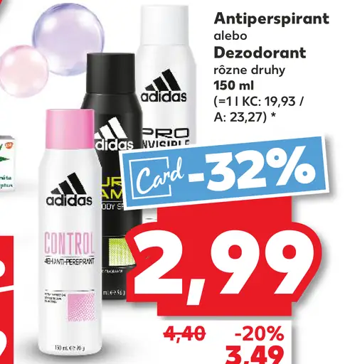 Adidas Antiperspirant alebo Dezodorant