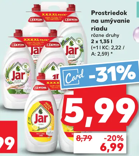 Jar Prostredok na umývanie riadu
