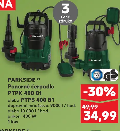 Parkside Ponorné čerpadlo