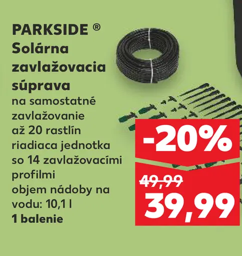 Parkside Solárna zavlažovacia súprava