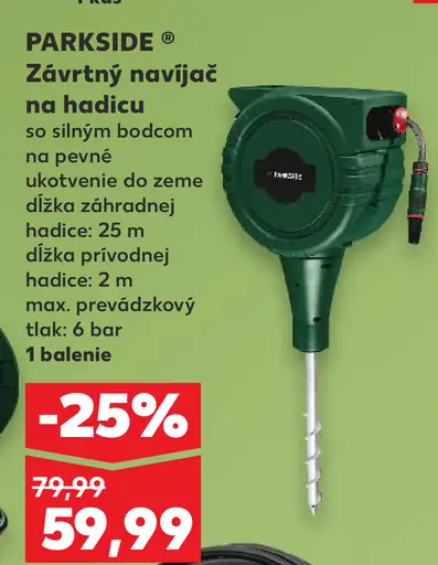 Parkside Navíjací navijak na hadicu