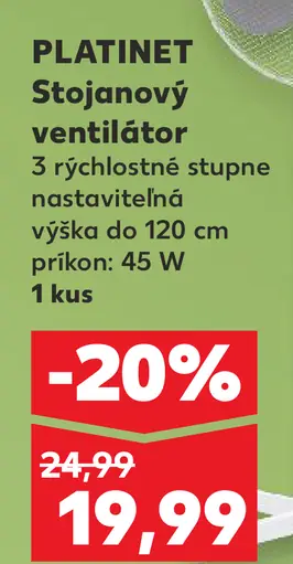Platinet Stojanový ventilátor