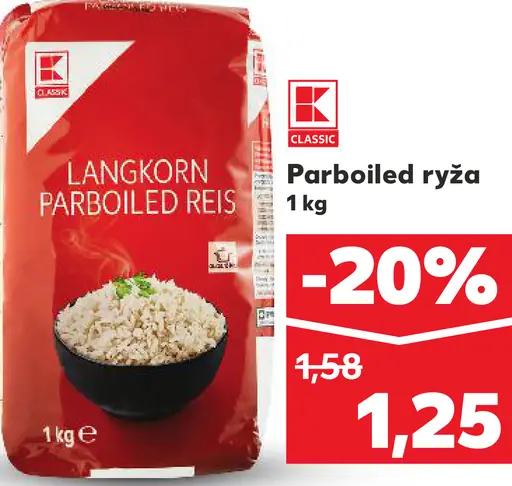 Parboiled ryža