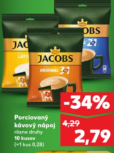 Jacobs Porciovaný kávový nápoj