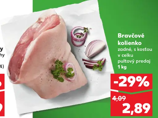 Bravčové kolienko zadné, s kosťou