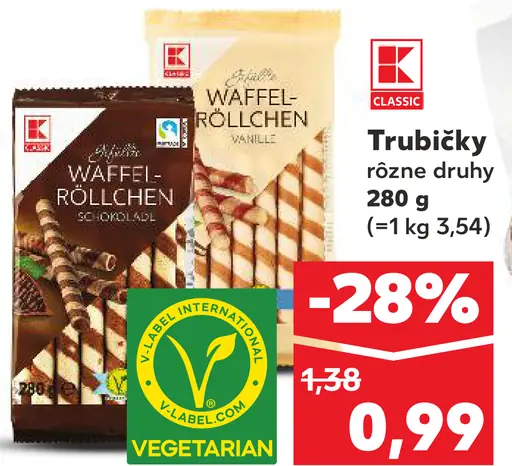 Trubičky rôzne druhy