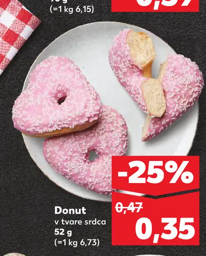 Donut v tvare srdca