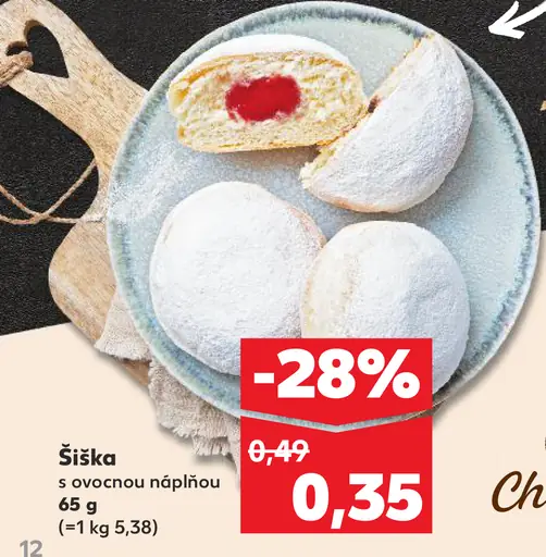 Šiška s ovocnou náplňou