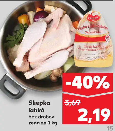 Sliepka ľahká bez drobov