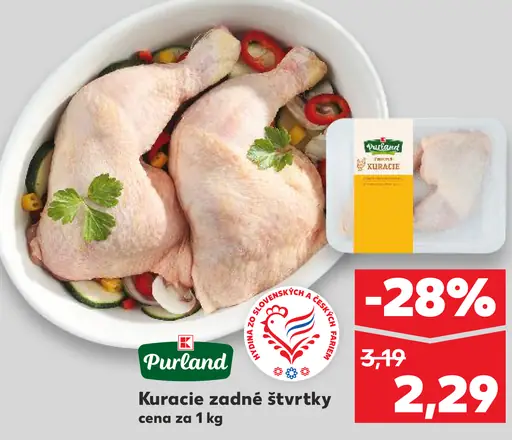 Purland kuracie zadné štvrťky