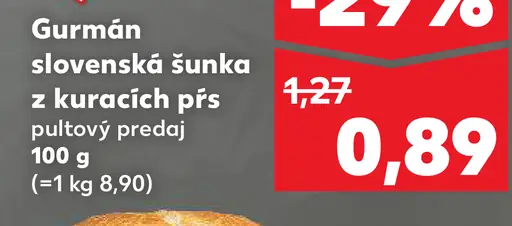 Gurmán slovenská šunka z kuracích pŕs