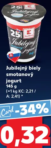 Jubilejný smotanový jogurt