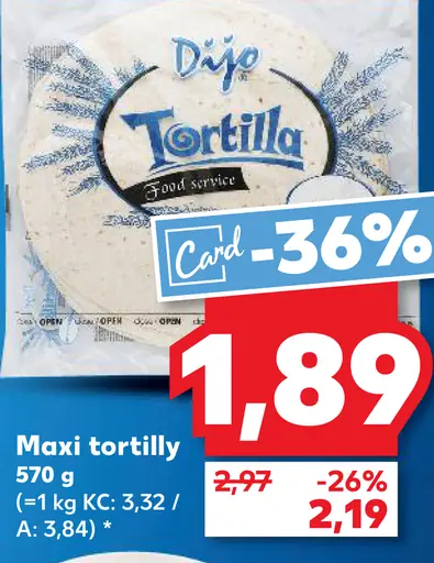 Maxi tortilly