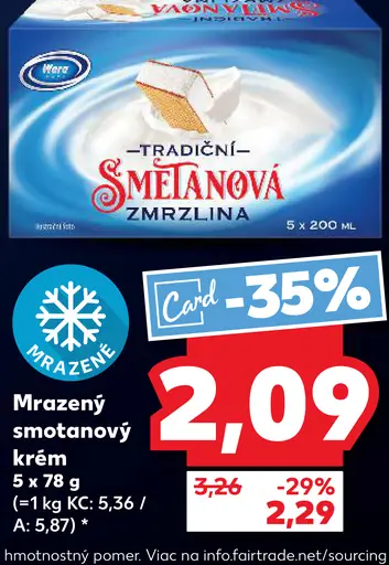 Mrazený smotanový krém