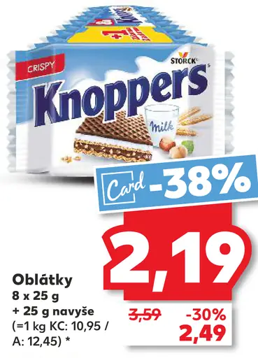Knoppers mliečne oblátky