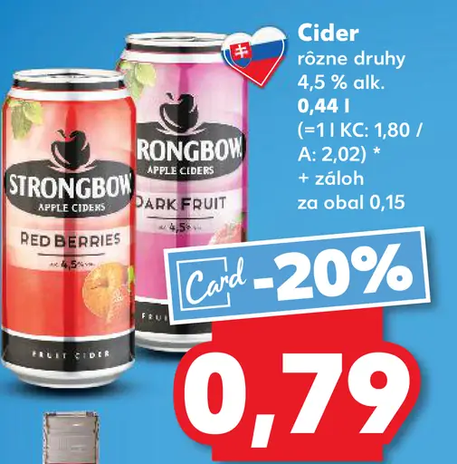 Strongbow cider plechovka