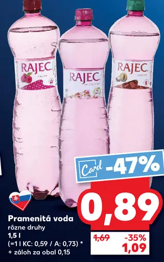Rajec Pramenitá voda sýtená