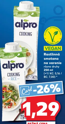 Alpro Rastlinná smotana na varenie