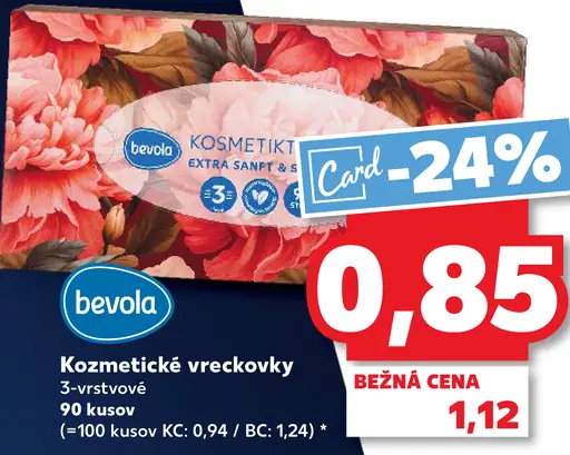 Bevola Kozmetické vreckovky