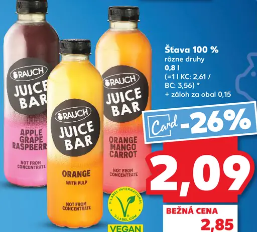 Rauch Juice Bar Šťava 100%