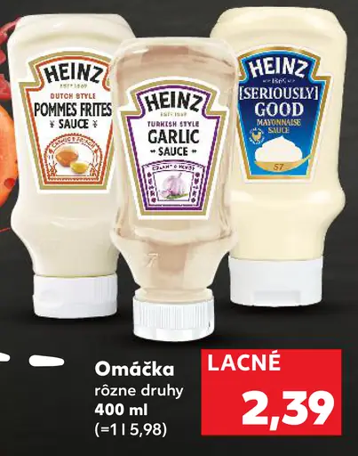 Heinz Omáčka rôzne druhy