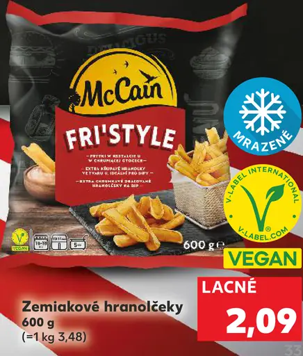 McCain fries zemiakové hranolčeky