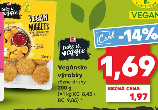 Take it Veggie vegánske guľky, burger placky, nuggets