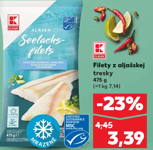 K-Classic Filety z aljašskej tresky