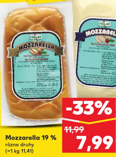 Mozzarella 19%